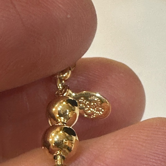 Premiere Designs Textured Gold Bead 16”L Graduated Necklace & Stud Earrings Set - Picture 7 of 10